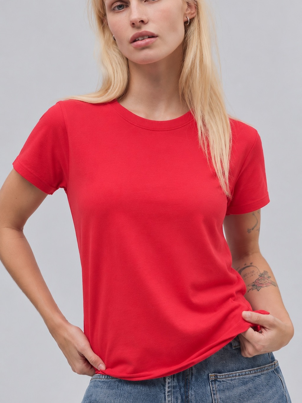 307. Classic Coral Crewneck Women's Tee